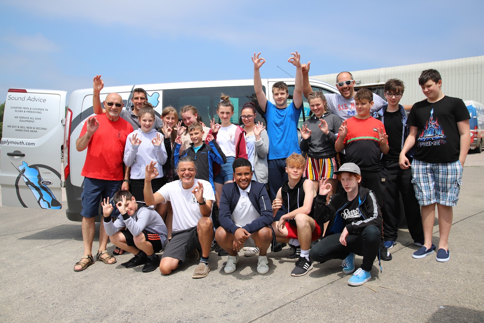 Holiday Club group at Sound Diving Plymouth